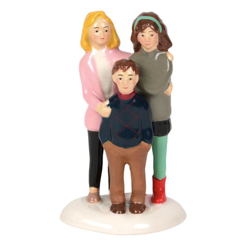 Department 56 Alleluia Snow Village figurine featuring Ellen, Audrey, and Rusty Griswold standing together.
Hand-painted dolomite village accessory inspired by National Lampoon's Christmas Vacation.
3.25-inch Department 56 Snow Village family figure for Christmas Vacation displays.