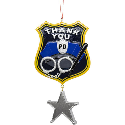 Thank You Police Ornament For Personalization