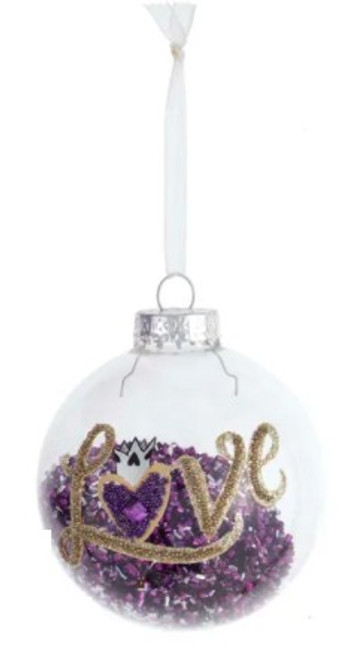 Glass Royal Splendor Love Ball Ornament

