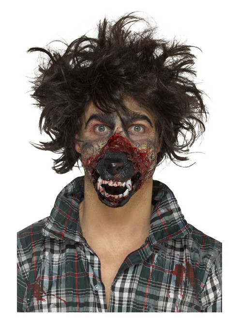 Make-Up FX, Foam Latex Werewolf Mouth Prosthetic, Brown, with Adhesive
