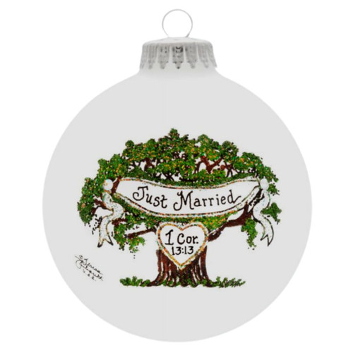 Heart Gifts by Teresa - Just Married Tree Ornament