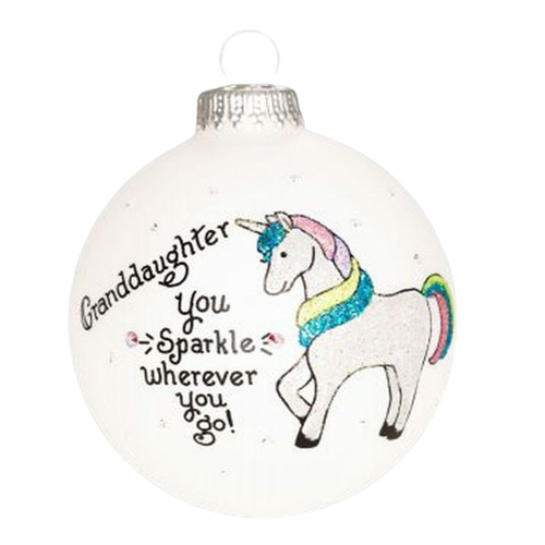 Heart Gifts by Teresa - Granddaughter Unicorn Ornament