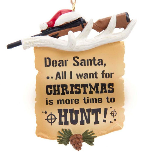 Kurt Adler - Hunting Letter To Santa Ornament