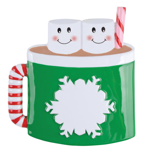 Personalized Marshmallow Mug Family of 2 Ornament