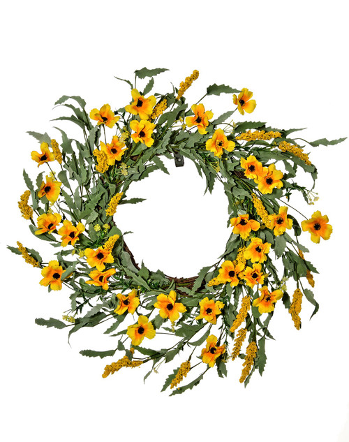 Cosmos & Goldenrod Wreath 22"
