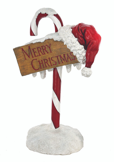 32" Candy Cane Merry Christmas Sign
