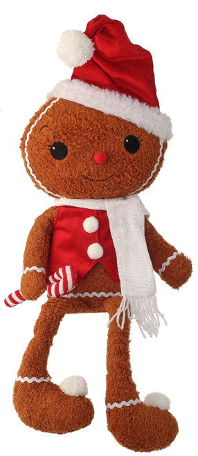 24" Fleece Gingerbread Boy Peppermint
