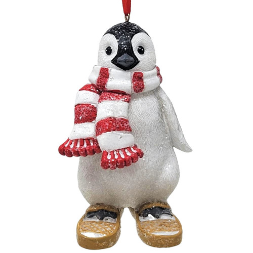 Penguin On Snowshoes Ornament