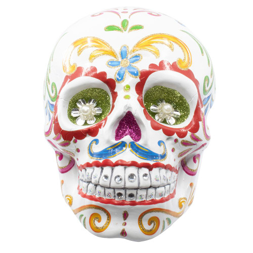 5.75in White Skull Table Piece
