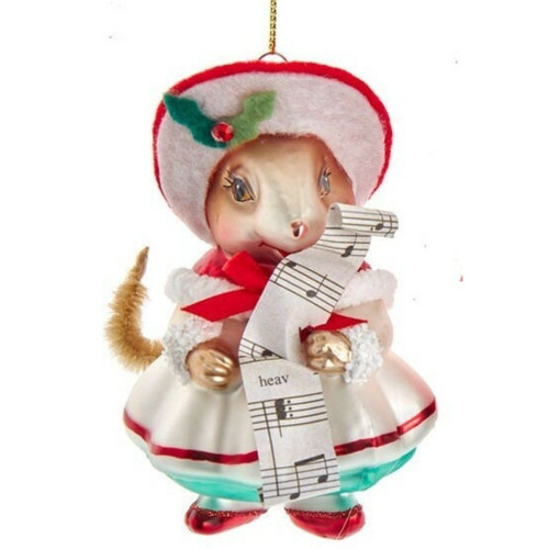 Girl Mouse with Music Sheet Ornament