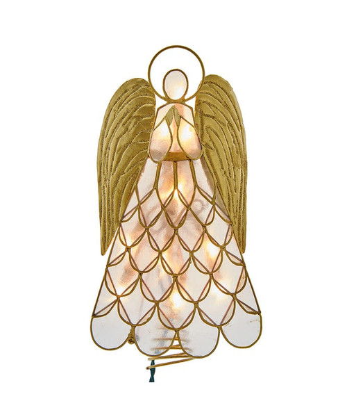 UL 10-Light Capiz Angel Lighted Treetop
