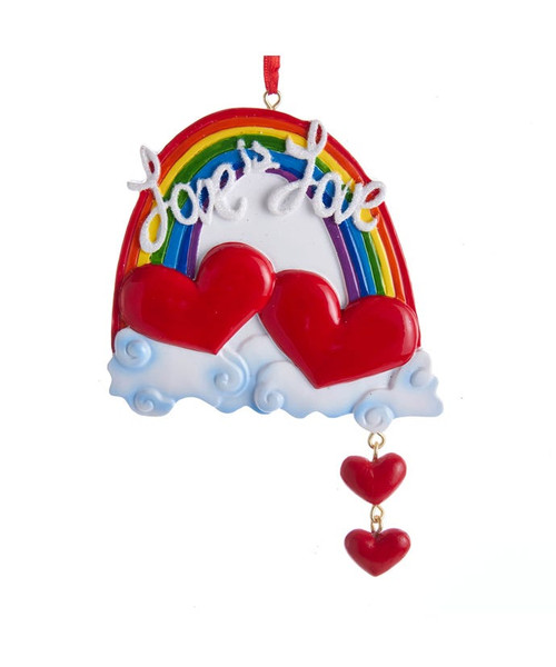 "Love Is Love" Rainbow Ornament For Personalization
