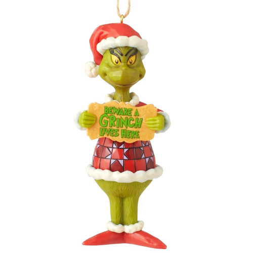 Jim Shore - Grinch - Beware A Grinch Ornament