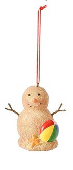 Sand Snowman w/Ball Ornament
