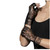 Smiffy's Black Fingerless Lace Women Adult Halloween Gloves Costume Accessory - One Size