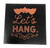 Transpac - Decorative Halloween Display - "Let's Hang" Painted Glitter Block