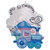 Baby's 1st Christmas Snow Boy On Train Ornament for Personalization