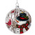 Glass Snowman Wearing A Knitted Red Scarf Ornament
