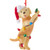 Yellow Puppy In Santa Hat Ornament
