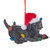 Black Puppy In A Santa Hat Ornament
