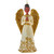 African American Ivory and Gold Praying Angel Ornament
