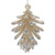 Light Gold and Silver Pinecone Ornament with Pearl
