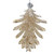 Light Gold and Silver Pinecone Ornament with A Gemstone
