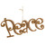 Gold Glittered Peace Ornament
