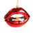 Cody Foster - Lips With Cig Glass Ornament
