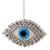 Cody Foster & Co - Silver Jeweled Eye Blown Glass Ornament

