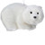 4.5" Fur White Bear Standing Ornament

