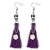 Ganz - Purple Dia de los Muertos Tassel Earring
