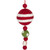 Red & White Wool Ball with Dangle Ornament
