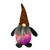 Purple and Orange Halloween Themed Light Up Flashing Gnome Figurine