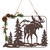 Metal Antiqued Moose Wall Hanging