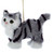 Plush Grey Stripe Cat Ornament - The Christmas Loft