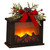 Brown Lighted Fire Place Lantern 