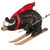 Black Bear Downhill Skiing Figurine