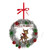  Vintage Reindeer In Silver Wreath "Happy Holidays" Christmas Ornament
