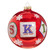 Shiny Red Ball Ornament With SKI 