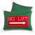 18" Lumbar Pillow Adorned With SKi Lift Directions
