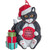 Funny Black Fat Cat Ornament "Round Is A Shape"
