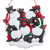 Black Bear Family of 6 with Snowballs Personalized Ornament - 6 Names Hand Personalized 