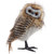 Brown Standing Owl with Stripes Ornament
