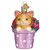 Kitten In Flower Pot Ornament 