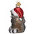 Christmas Racoon With Presents Bandit Blown Glass Ornament