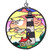 Black & White Stained Glass Lighthouse Ornament
