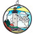 Gray Stained Glass Lighthouse Ornament
