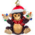 Glass Monkey with Miniature Light Strand Ornament

