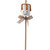Marshmallow Pop with Brown Plaid Bow Ornament
